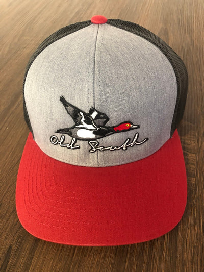 Old South Redhead Trucker Grey/Charcoal/Red Hat