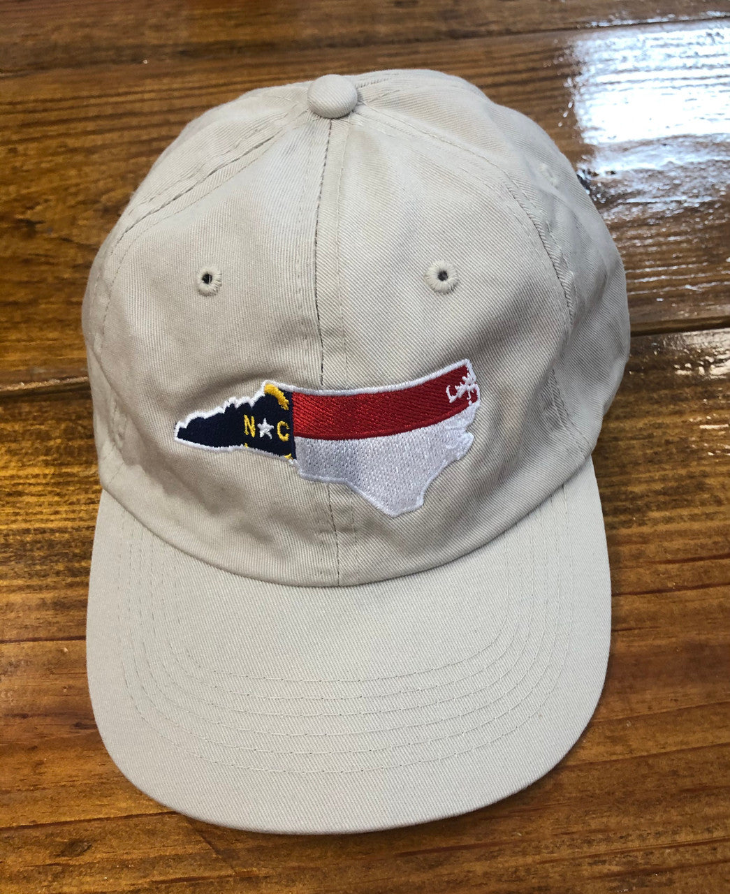 North Carolina State Flag Outline Stone Unstructured Hat