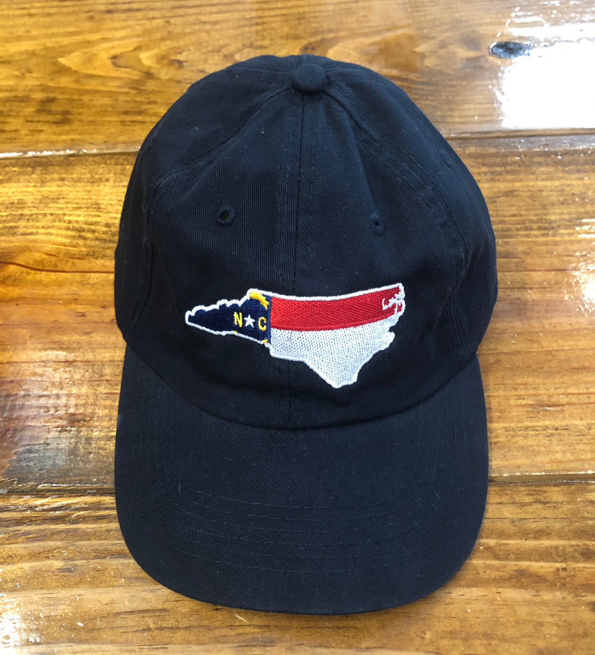 North Carolina State Flag Outline Navy Unstructured Hat