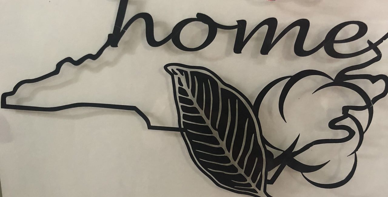 North Carolina Home Tobacco Leaf/ Cotton Decal