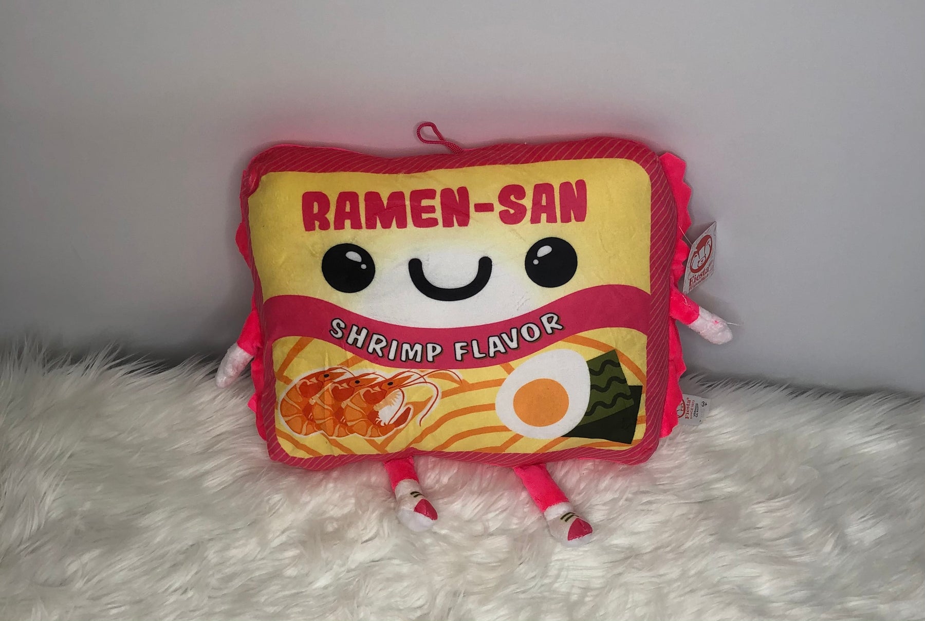 Top Ramen-San Cup of Noodle Soup Fiesta Plush Pillow Giant 24” x 18” Soft  Red