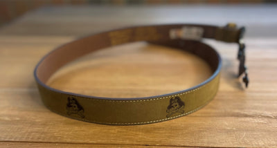 Zep-Pro Crazyhorse Light Brown Stitch Leather Embossed Belt ECU