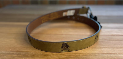 Zep-Pro Crazyhorse Light Brown Stitch Leather Embossed Belt ECU