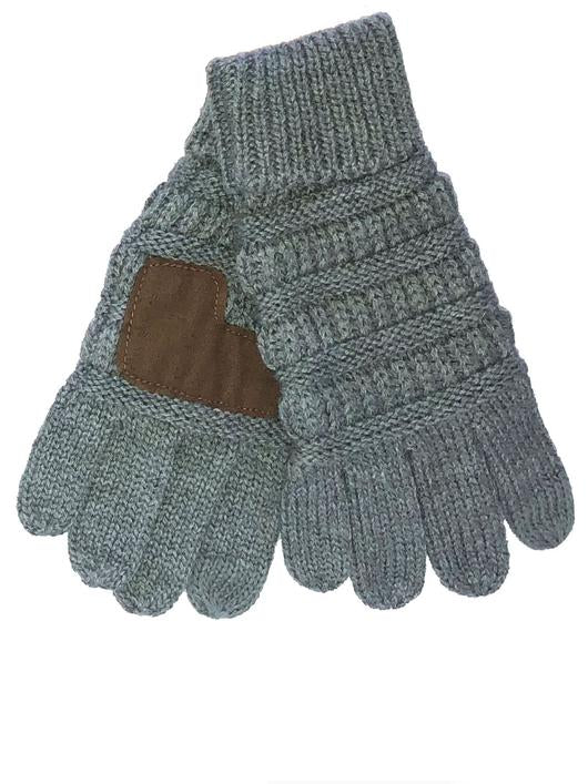 C.C. Brand Youth Light Melange Grey Gloves