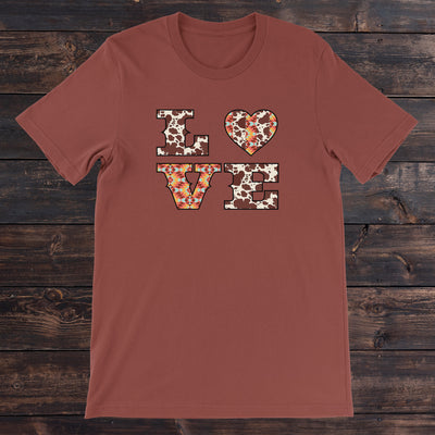 Daydream Tees LOVE Cow Rust