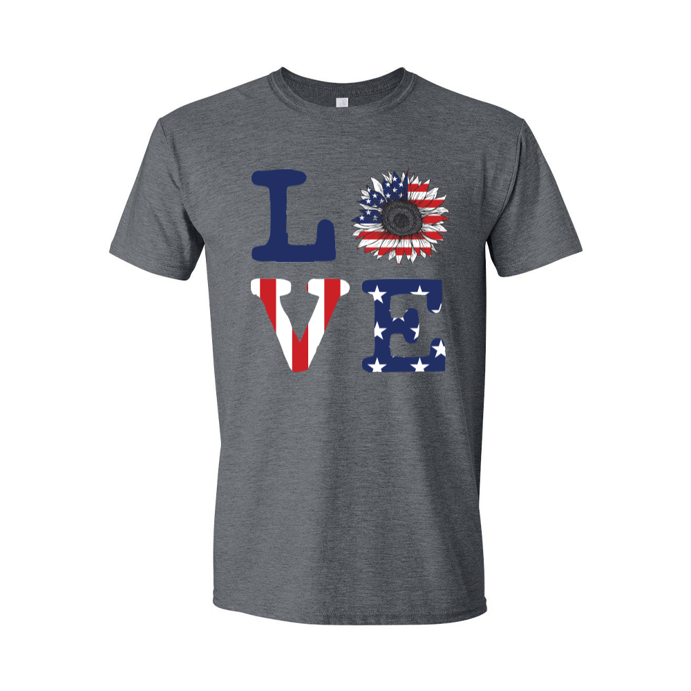 Daydream Tees Love USA Dark Heather