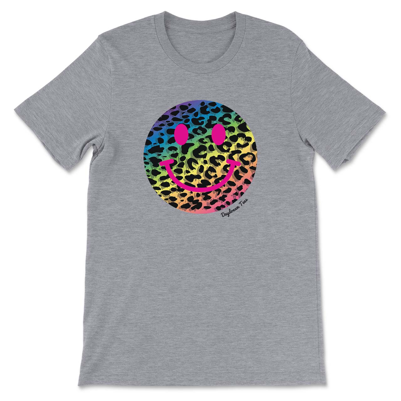 Daydream Tees Rainbow Leopard Smile