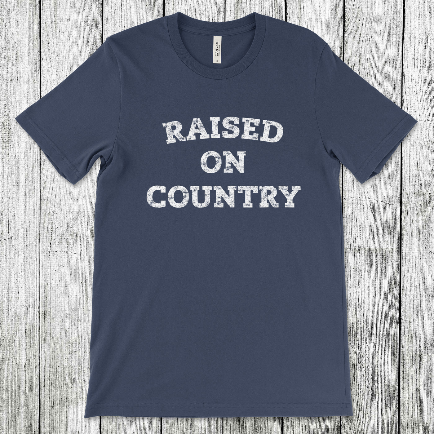 Daydream Tees Raised On Country Navy