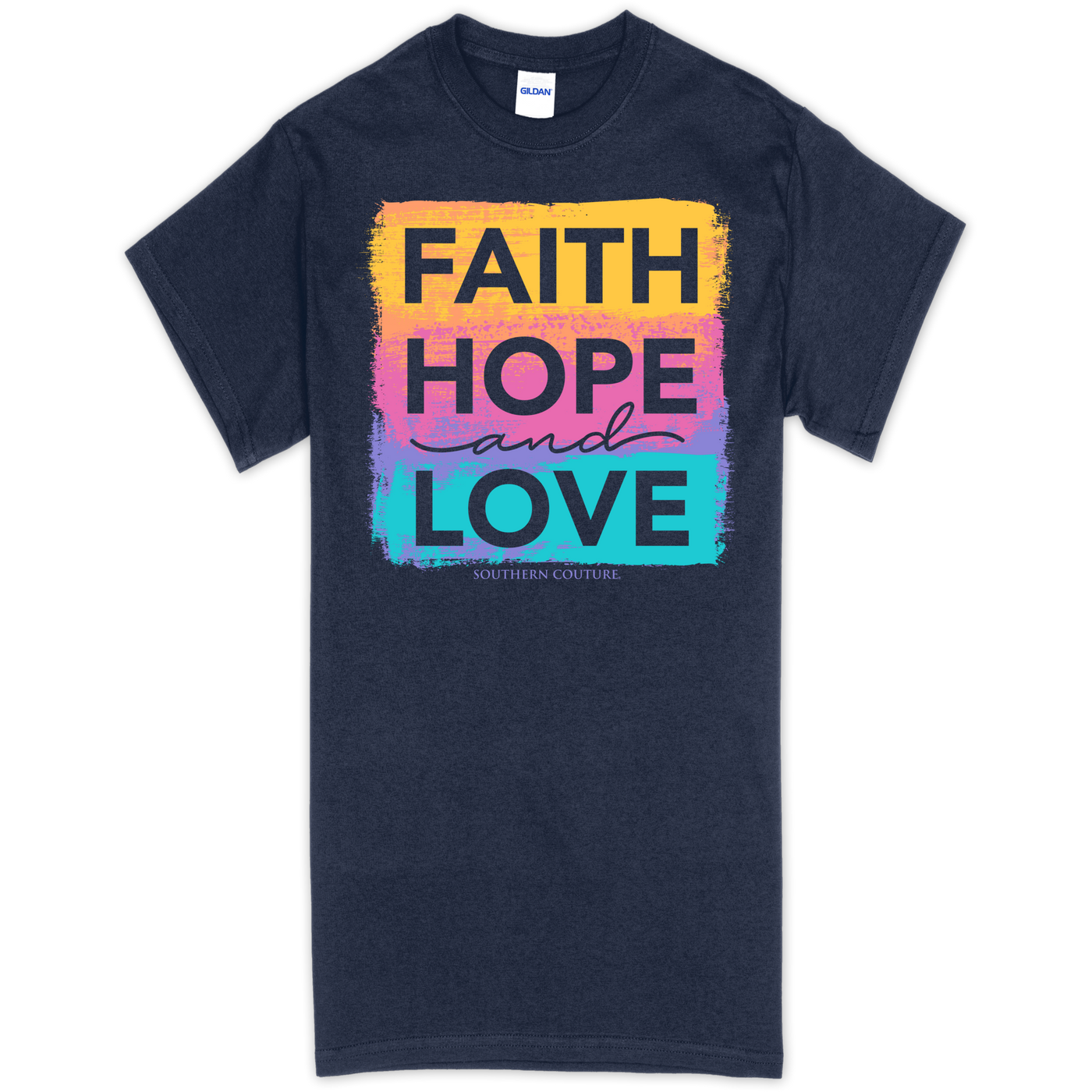Southern Couture Faith, Hope & Love Navy SS