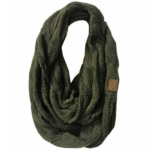 C.C. Brand Infinity Scarf New Olive