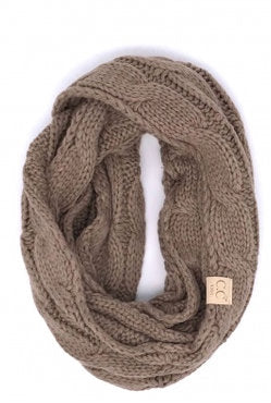 C.C Taupe Infinity Scarf YOUTH