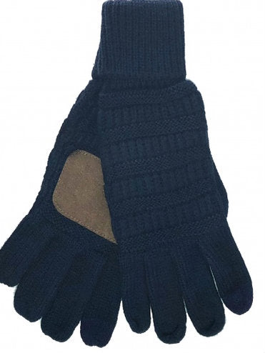 C.C Navy Gloves