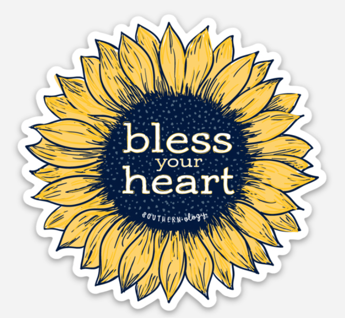 Southernology Bless Your Heart Flower Decal