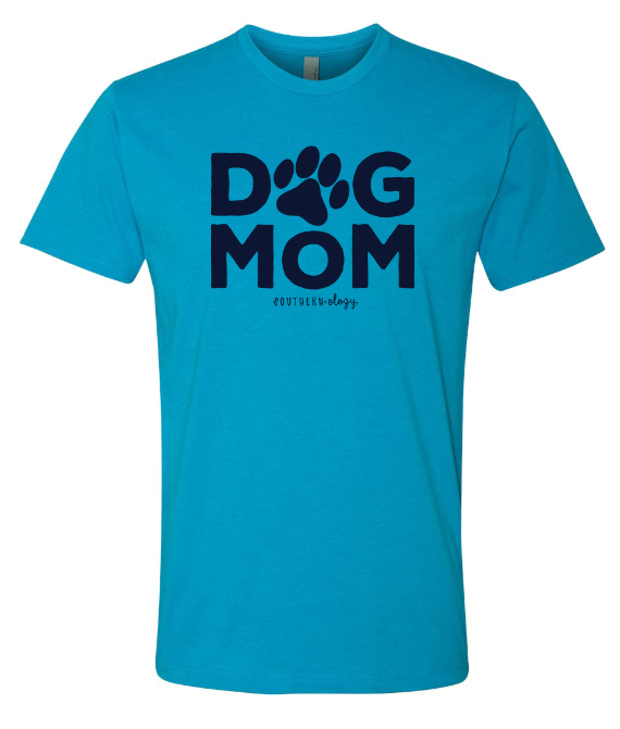 Southernology Dog Mom Statement Tee Turquoise SS