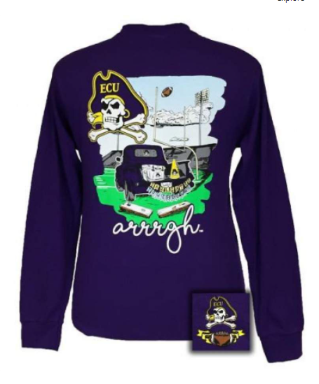Girlie Girl Originals Tailgates And Touchdowns East Carolina Purple