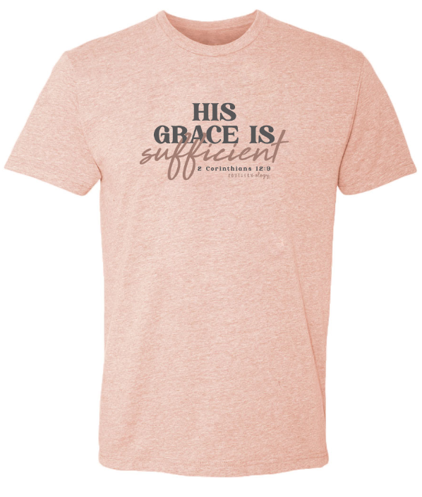 Southernology His Grace Is Sufficient Heather Prism Peach SS
