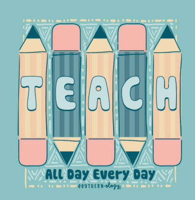 Southernology Pencil Teach All Day Chalky Mint
