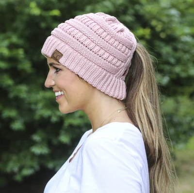 C.C. Criss Cross Beanie Rose