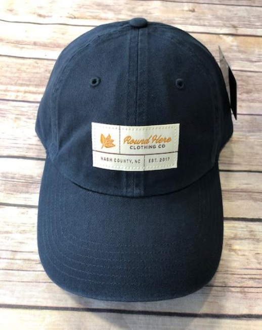 Round Here Clothing Tobacco Label Nash County Solid Navy Hat
