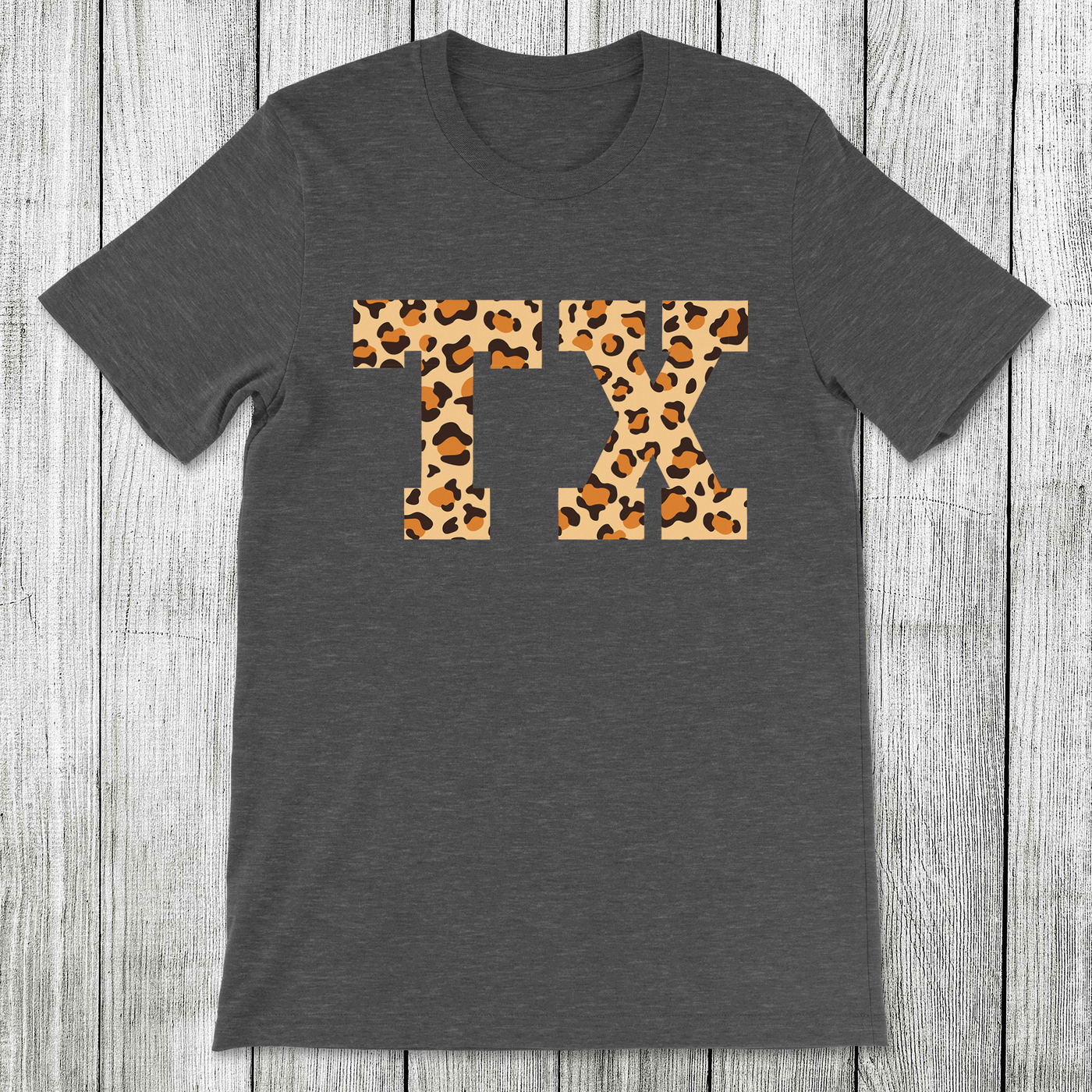 Daydream Tees State Leopard Texas
