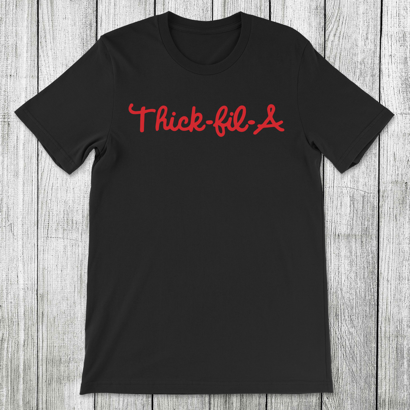 Daydream Tees Thick-fil-a (Red on Black)