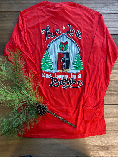 Girlie Girl Originals Born In a Barn Red LS