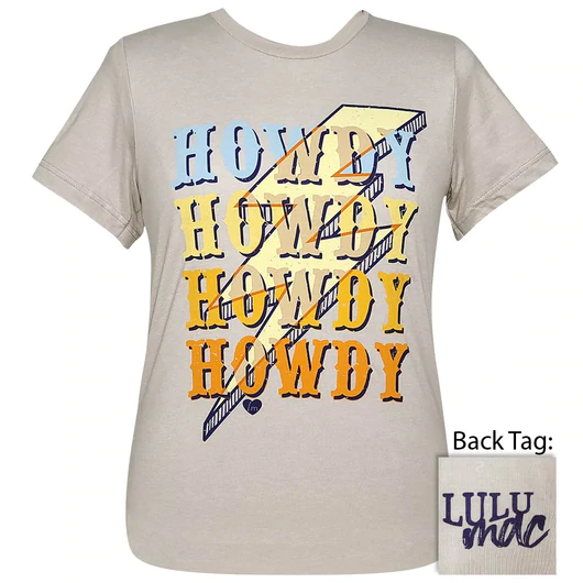 Lulu Mac Howdy Howdy Howdy Heather Cool Grey