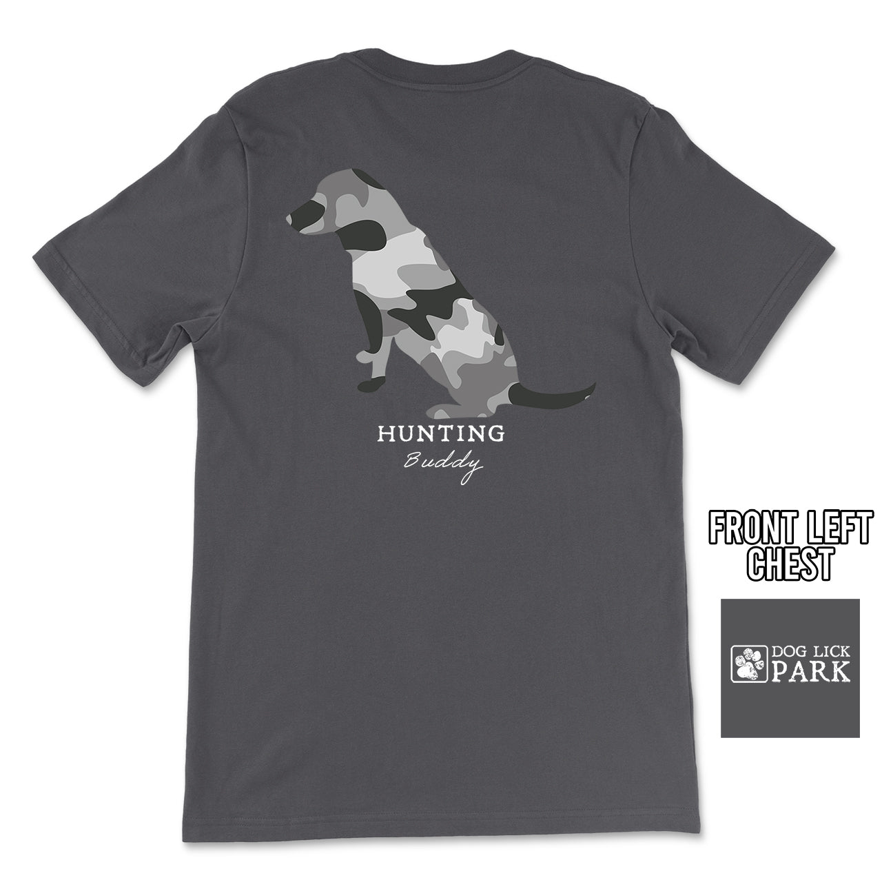 Dog Lick Park Hunting Buddy Grey Camo Dark Grey