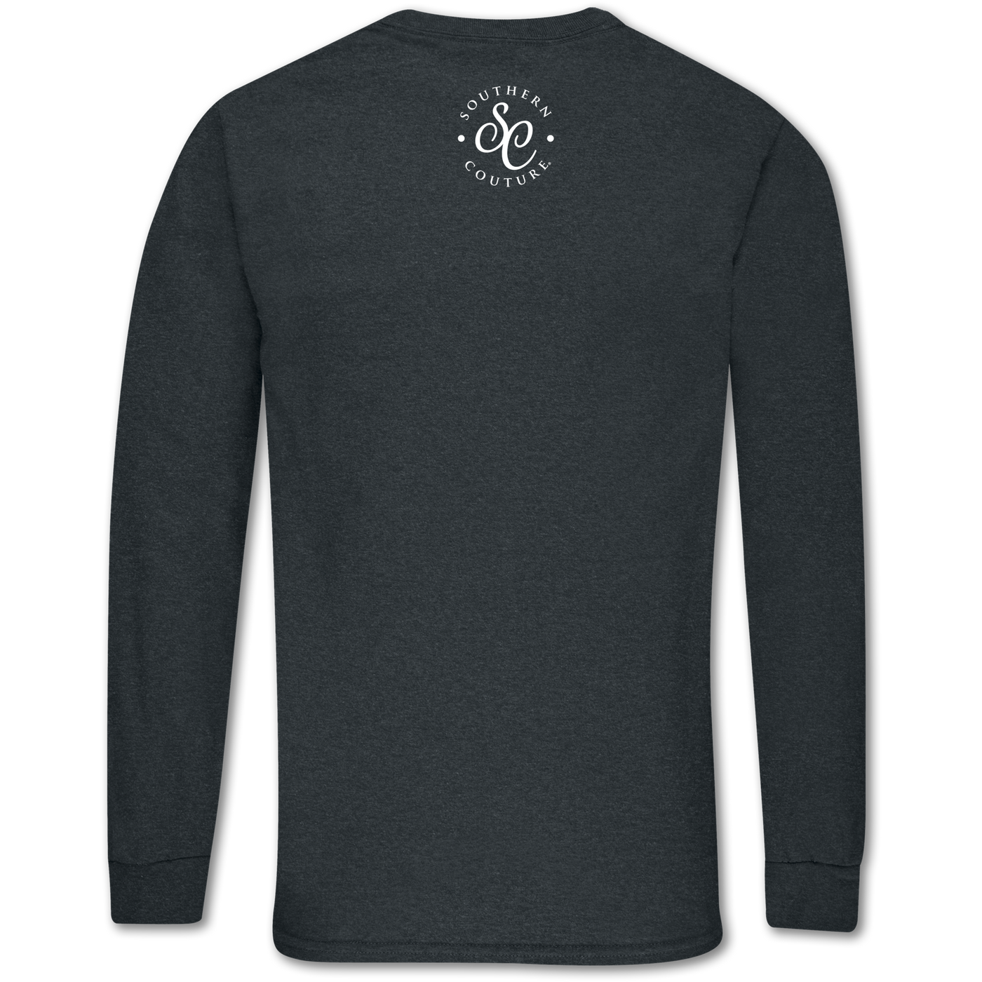 Southern Couture Jingle Bells Dark Heather Long Sleeve