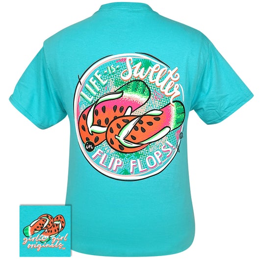 Girlie Girl Originals Watermelon Flip Flop Scuba Blue