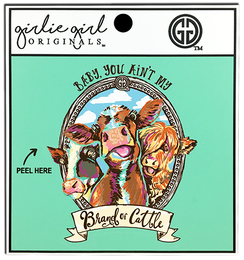 Girlie Girl Originals Brand of Cattle Decal/Sticker