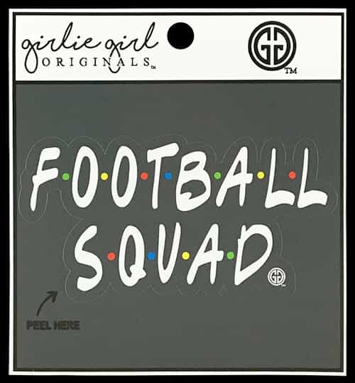 Girlie Girl Originals Football Squad Decal