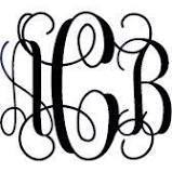 3 Letter Monogram Decal