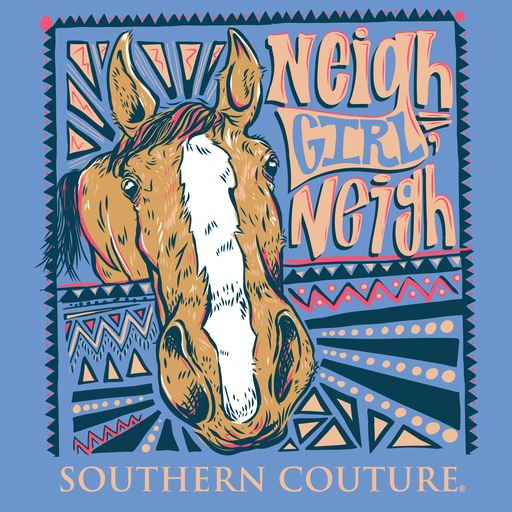 Southern Couture Neigh Girl Neigh Carolina Blue SS