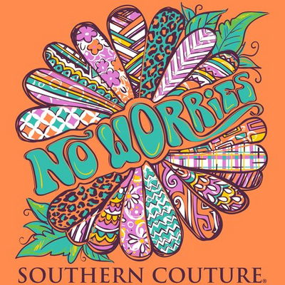 Southern Couture No Worries Tangerine SS