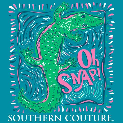Southern Couture Oh Snap Alligator Tropical Blue SS