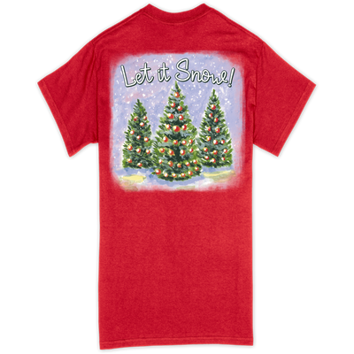 Southern Couture Let It Snow Red SS