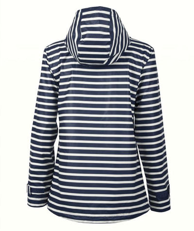 Charles River  Raincoat Navy & White Striped