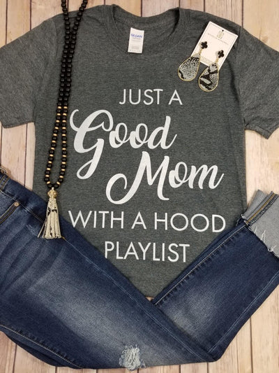 Daydream Tees Good Mom Hood Playlist Dark Heather