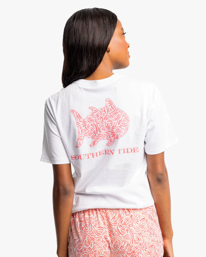 Southern Tide Watercolor Whirl Classic Tee White SS